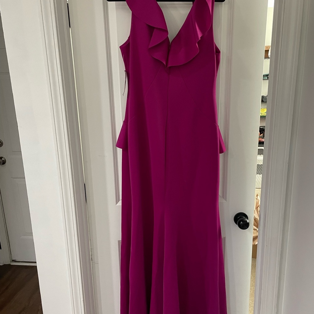 Jessica Howard Fuchsia Ruffle Maxi Dress - Picture 5 of 7